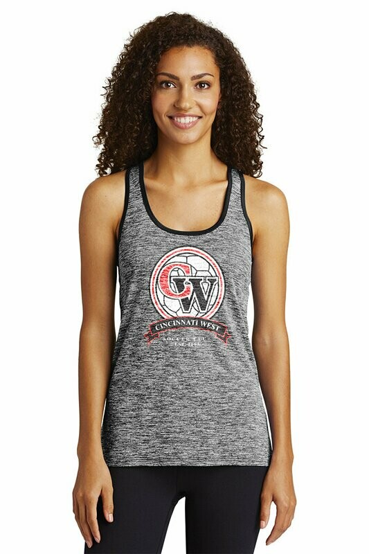 Ladies PosiCharge Electric Heather Racerback Tank