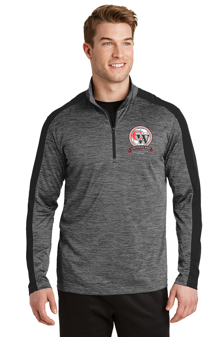 Sport-Tek PosiCharge Electric Heather Colorblock 1/4-Zip Pullover