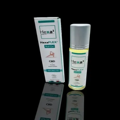 Roll-on de aceites esenciales orgánicos de CBD Confort muscular HexaFLEX®