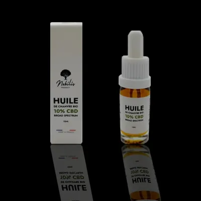Huile de chanvre BIO 10 % Nobilis de Bourgogne-Franche-Comté