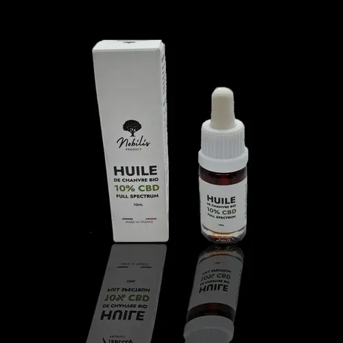 Aceite de cáñamo orgánico 10% Espectro completo Nobilis Borgoña-Franco Condado