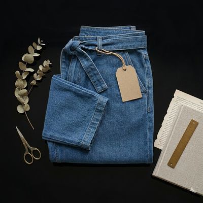 7/8 hemp belt jeans