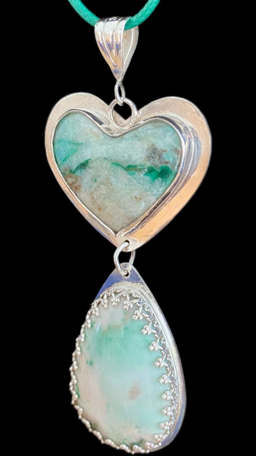 Columbia 23 Heart Drop Pendant (with galaxy effect)
