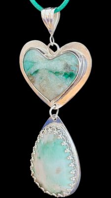 Columbia 23 Heart Drop Pendant (with galaxy effect)