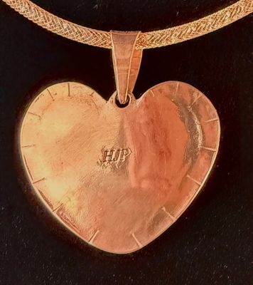 Brecciated Jasper Copper Heartburst Pendant