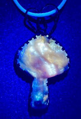 Columbia Pink and Copper Mushroom pendant