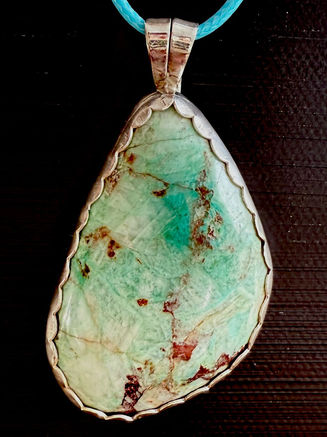 Columbia 23 Pear Sterling Silver Pendant (with galaxy effect)