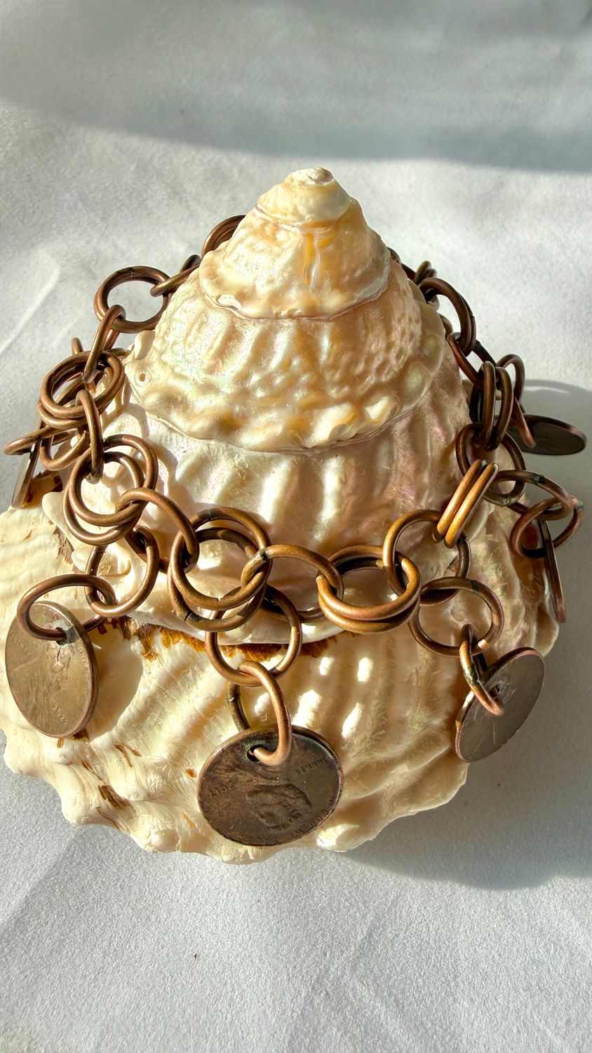 Copper Penny Charm Bracelet