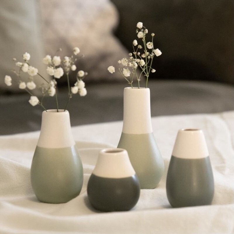 Mini vaasjes groen