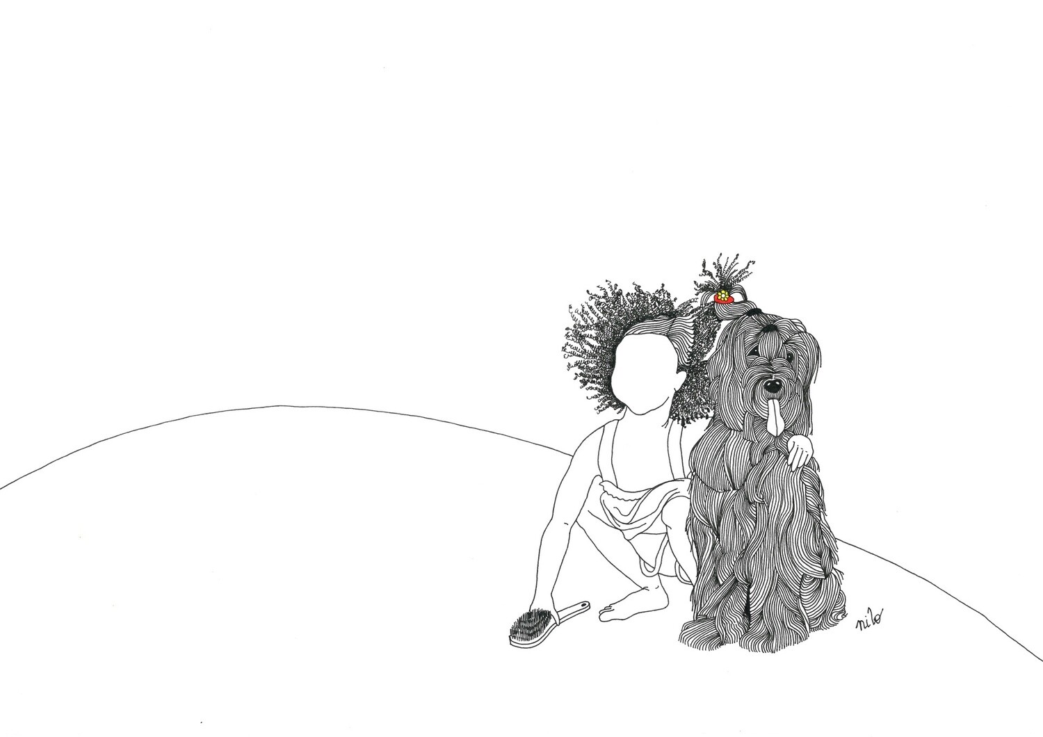 Hond met meisje