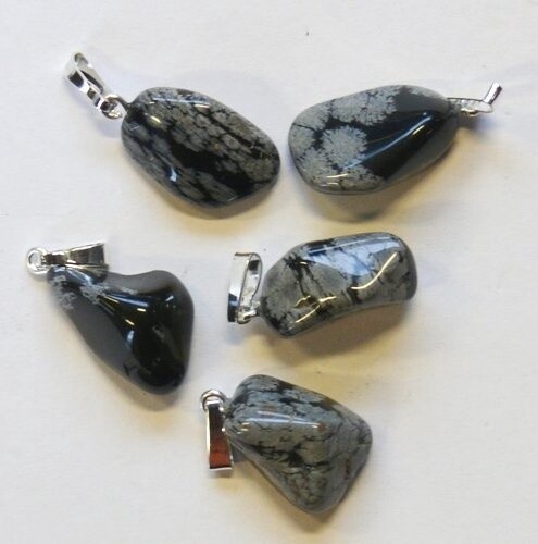 edelsteen hangertje: OBSIDIAAN