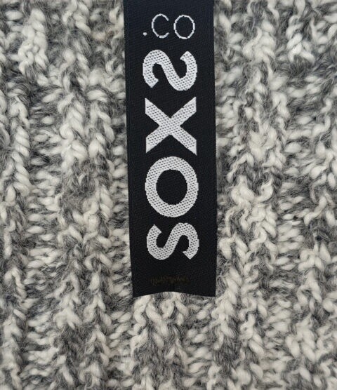 Wollige kousen kniehoogte grijs, Label: Jet Black, Maat: 37-41