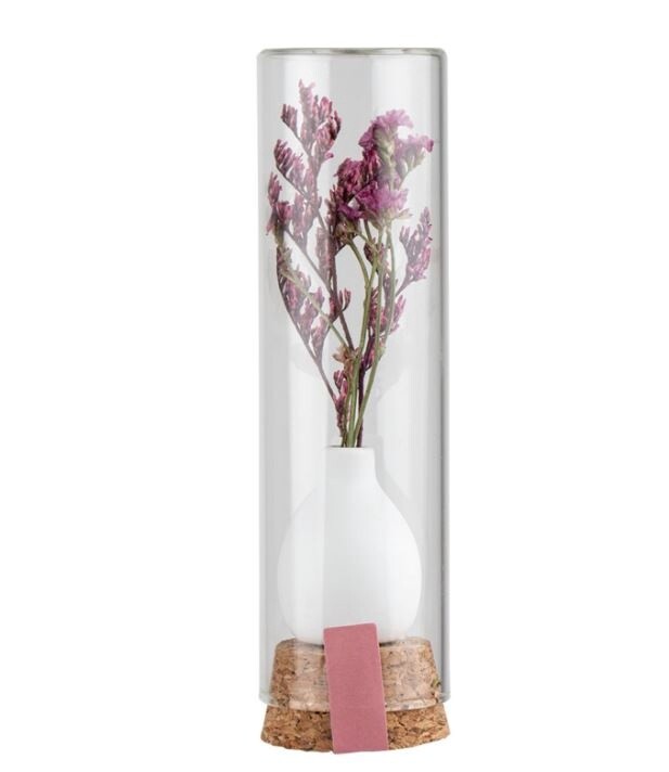 Mini vaasje - Droogbloemen Paars