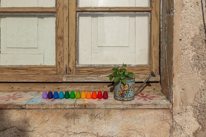 Mandala regenboog eitjes