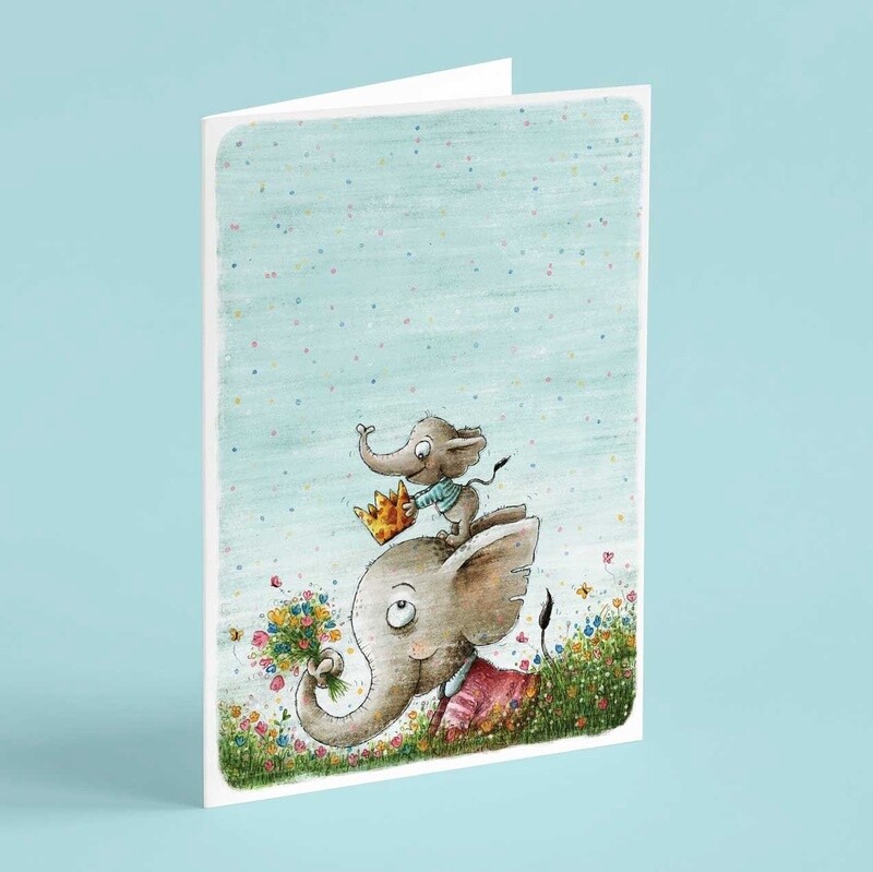 Kleine olifant en mama olifant