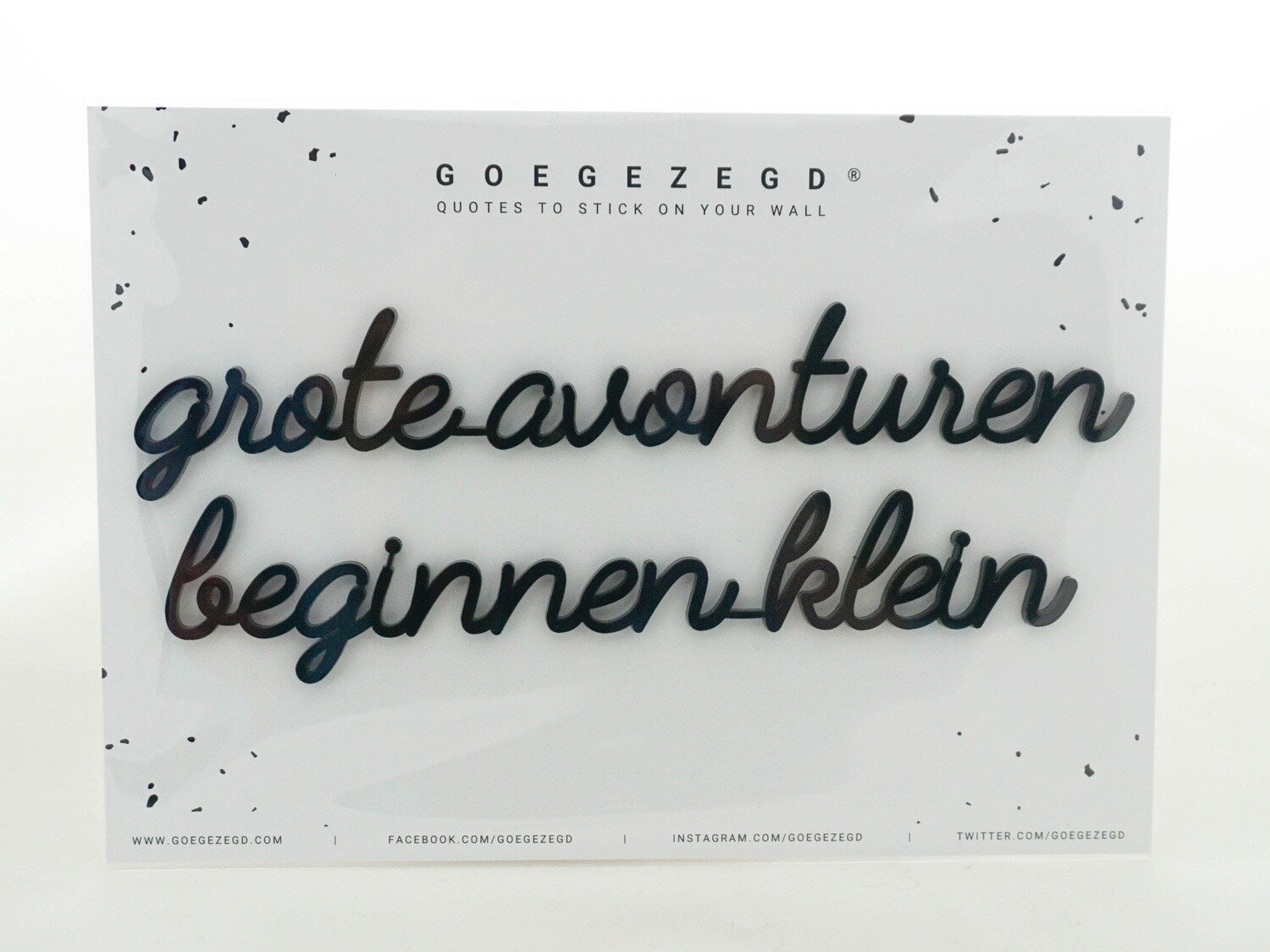 Grote avonturen beginnen klein