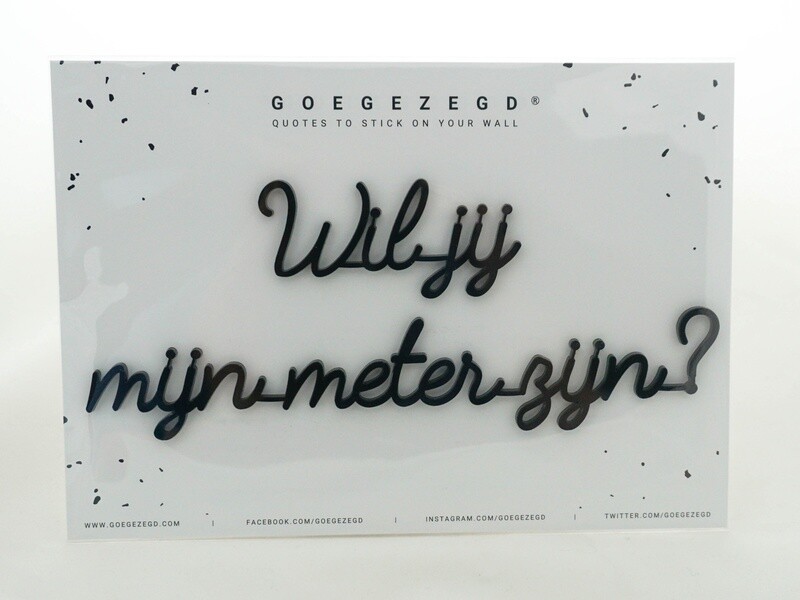 Wil jij mijn meter zijn?