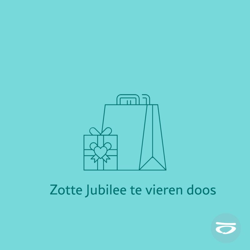 Zotte Jubilee te vieren doos