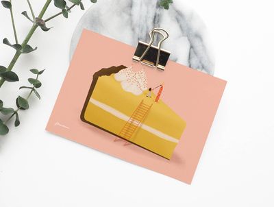 Taart met een kaarsje