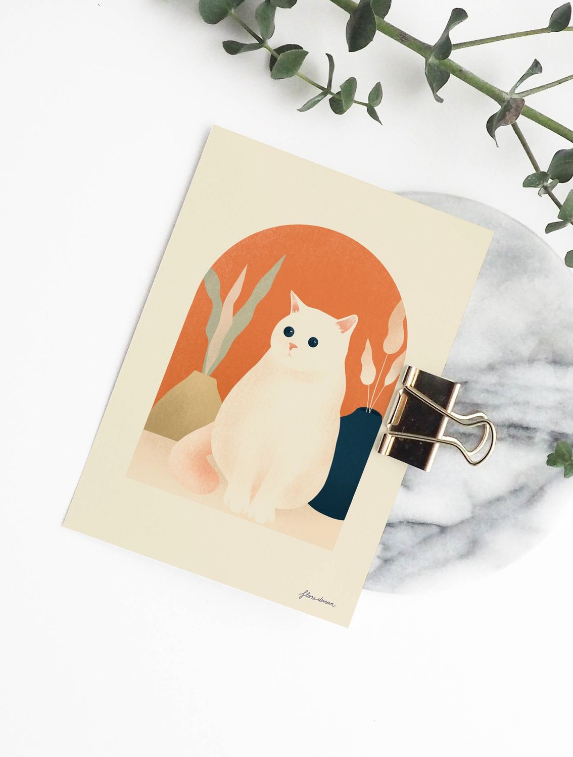 Postkaart: Kat