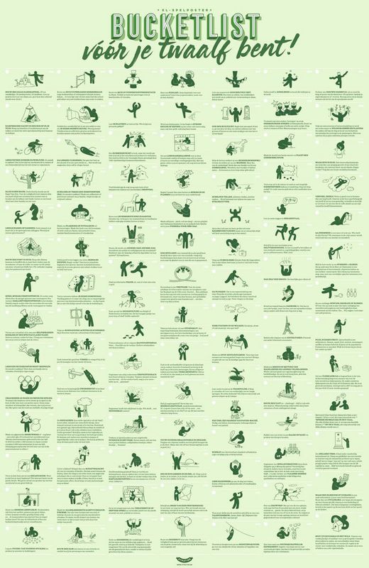 Bucketlistposter vóór je 12 bent