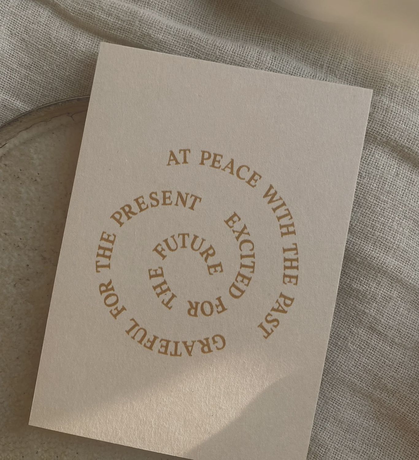 At peace with the past