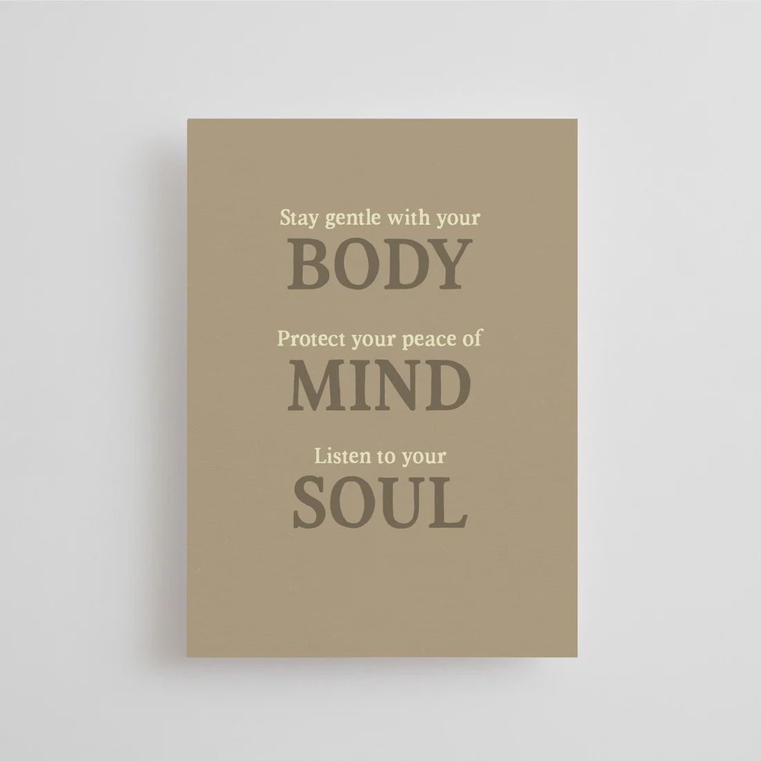 Stay gentle with your body