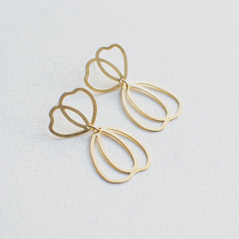 Connection - earstuds with pendant