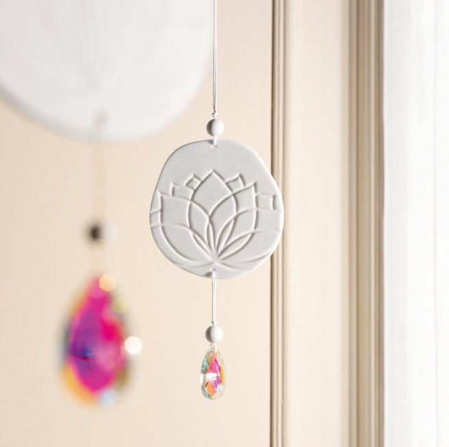 Regenboogvanger  met lotusmedaillon