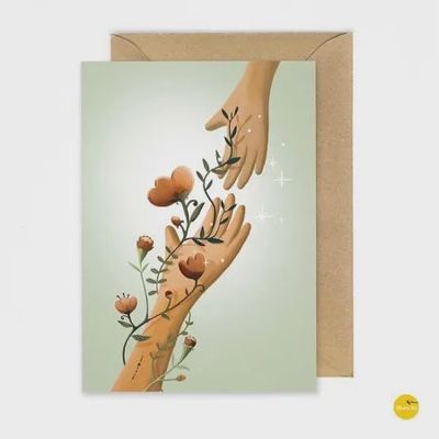 Bloemenhanden voor steun en troost