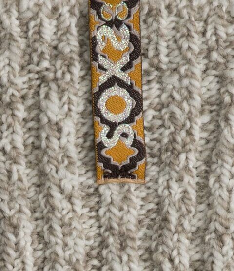 Wollige kousen kuithoogte beige, Label: French Vibe label, Maat: 37-41