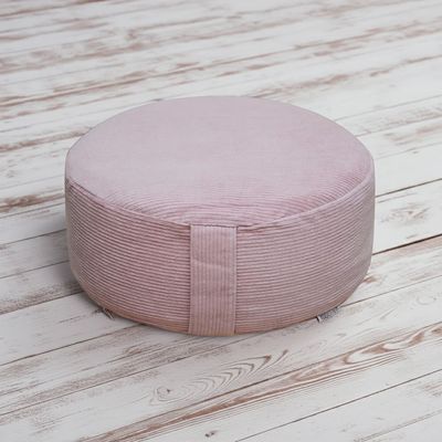 Meditatiekussen rond velvet roze