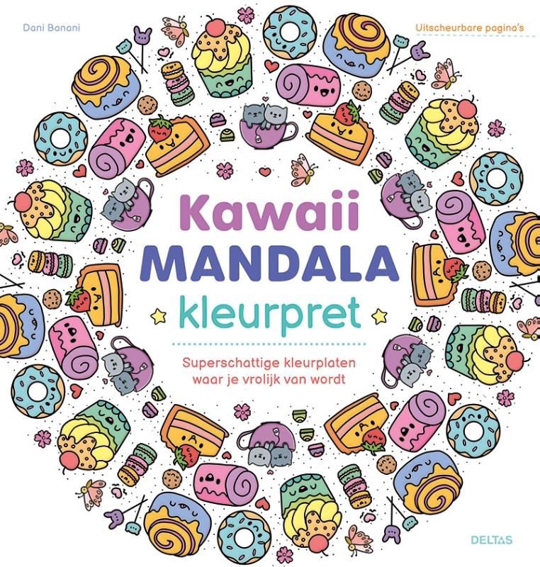 Kawaii Mandala kleurpret