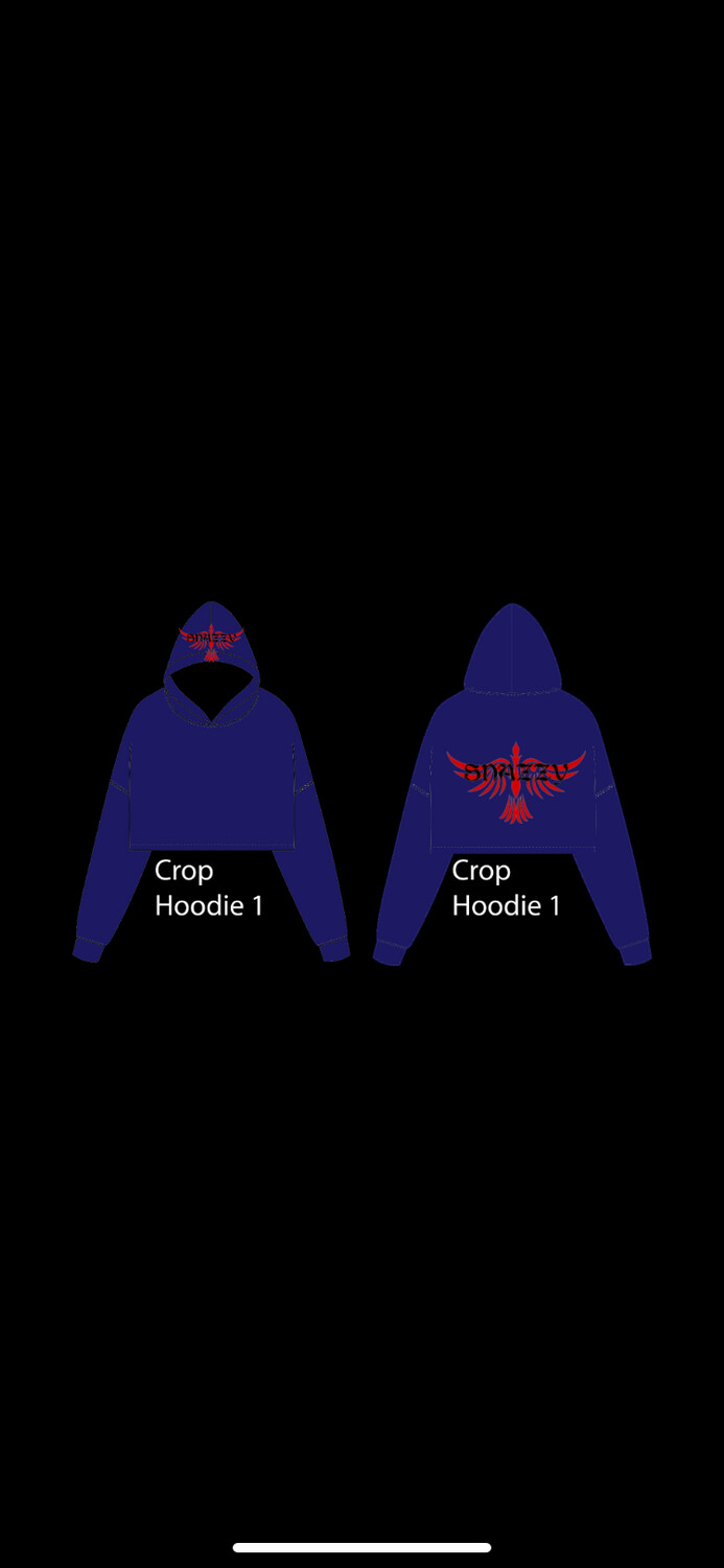 Navy blue crop hoodie SNAZZY