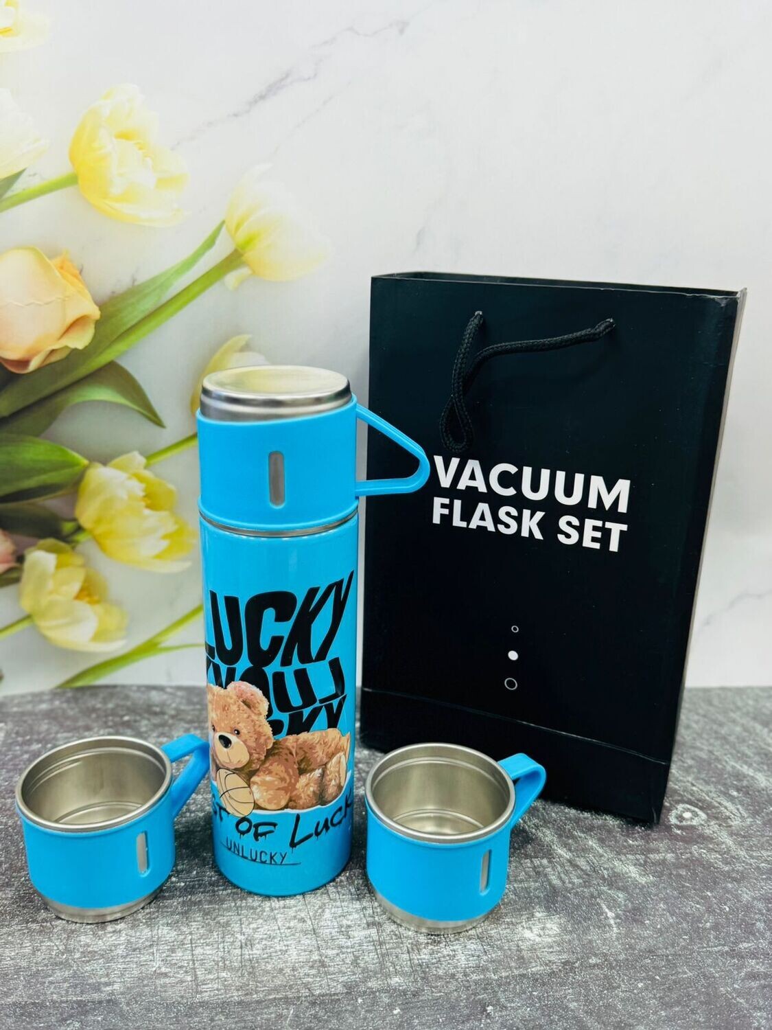 CUTE BEAR Vacuum Flask Set
