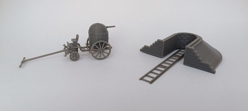 Gruson Fahrpanzer mit Geschützstand Bausatz Kit