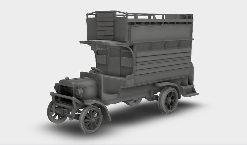 AEC K-Type Double Decker Bus open Top 1920 Bausatz Kit 3D Druck 1:87 - 1:35