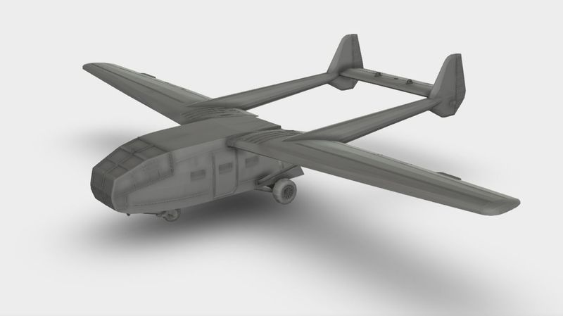 Gotha Go 242 Lastensegler Segelflugzeug WW2 Bausatz 3D Druck 1:87 - 1:35