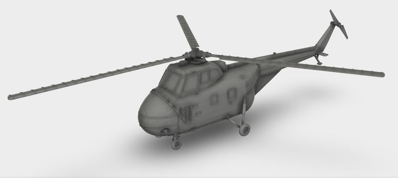 Sikorsky H-19 Chickasaw Helikopter Hubschrauber USA Bausatz 3D Druck 1:87 - 1:35