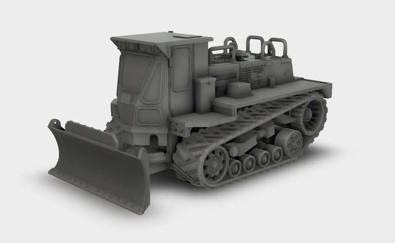 M105 Universal Combat Earthmover (DEUCE) USA Bausatz 3D Druck 1:87 - 1:35