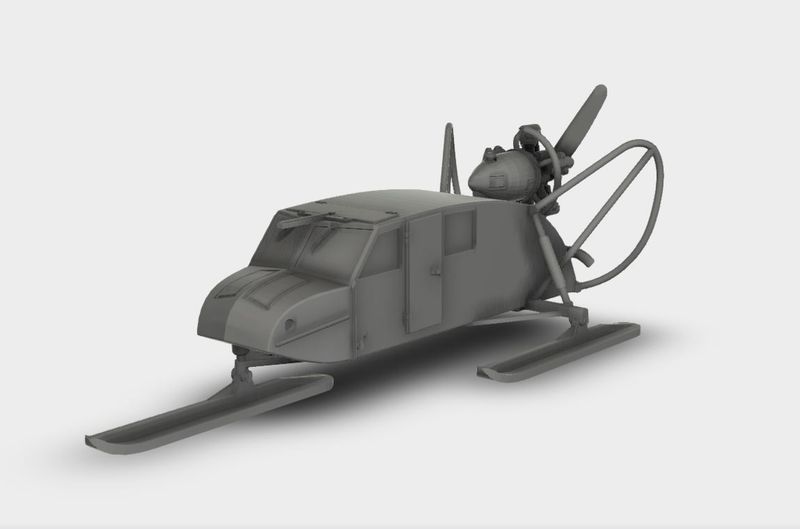 Henschel Aerosan Motorschlitten WW2 Bausatz Kit 3D Druck 1:87 - 1:35