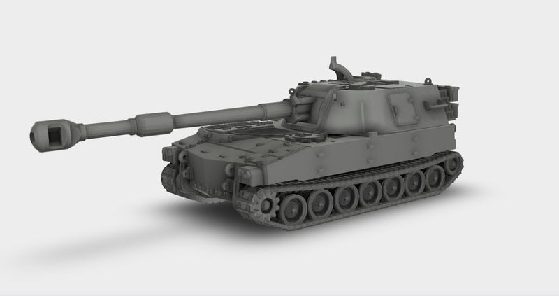 M109 Panzerhaubitze 155-mm Howitzer USA Bausatz 3D Druck 1:87 - 1:35