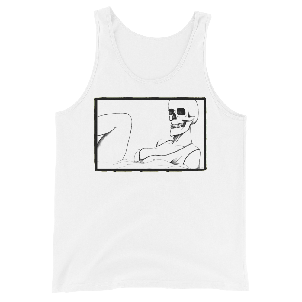 skull white tank top