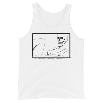 skull white tank top