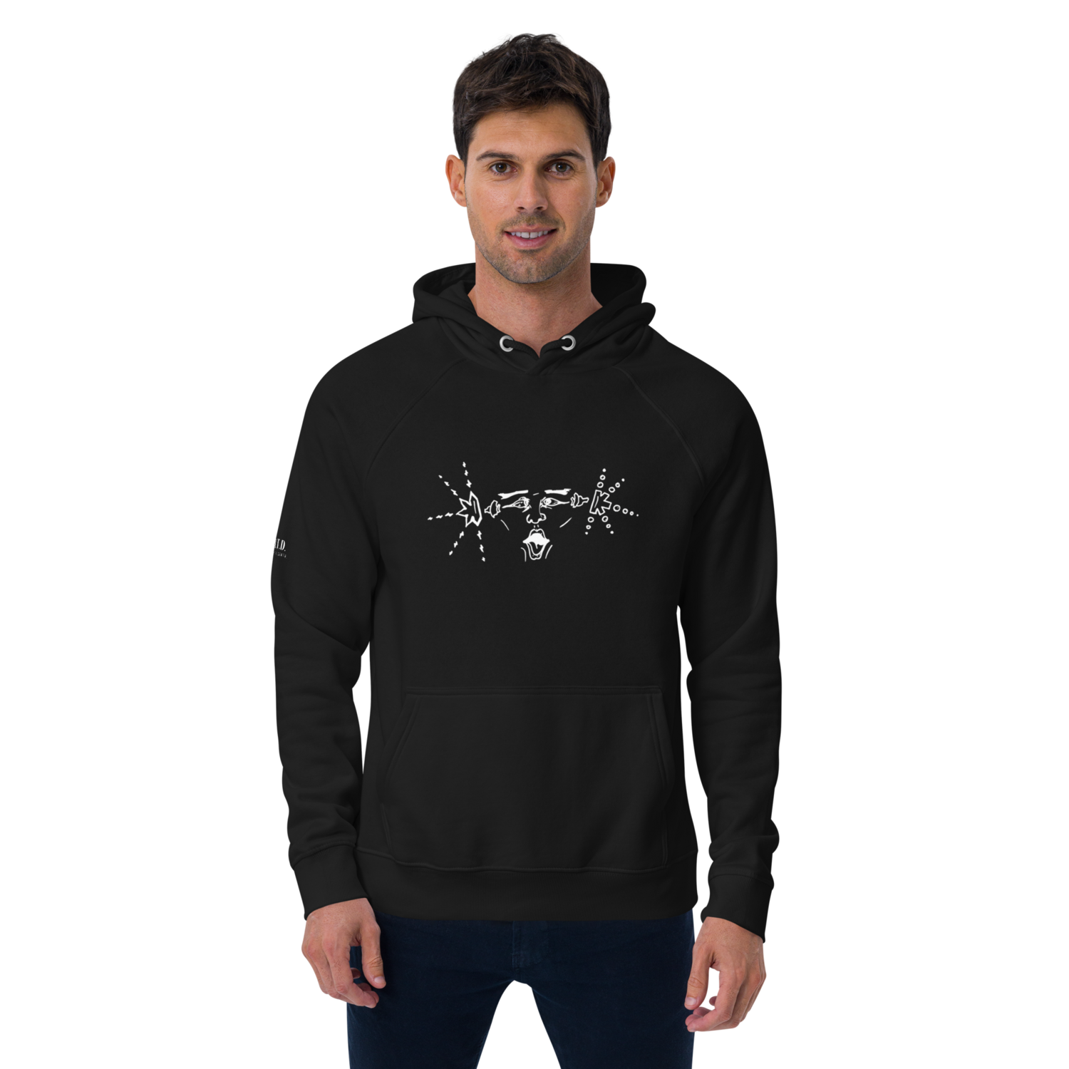 noise black unisex hoodie