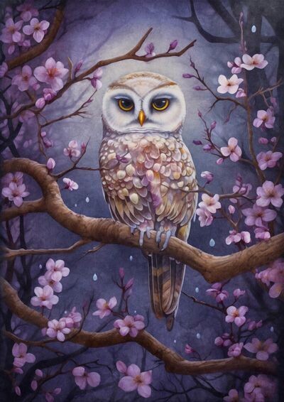 Purple Passion #8 - Watchful Owl