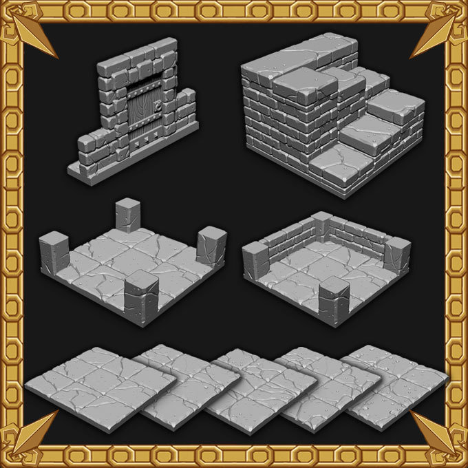 Tilescape™ DUNGEONS Short Walls Set