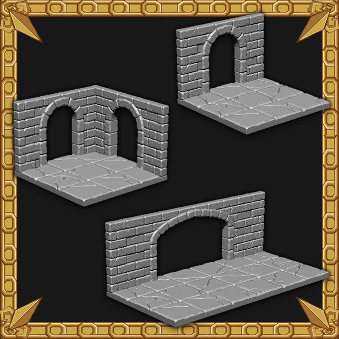 Arched Dungeon Walls Pack