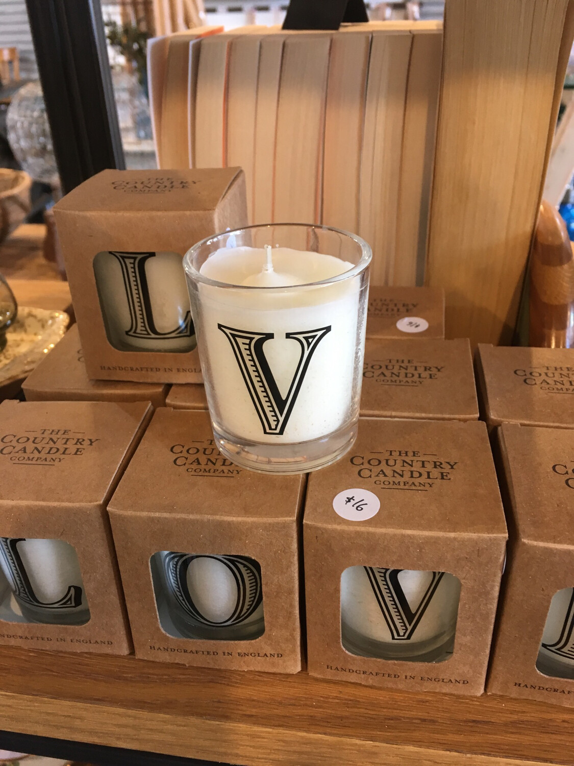 The Country Candle Company Letter Candle Jar