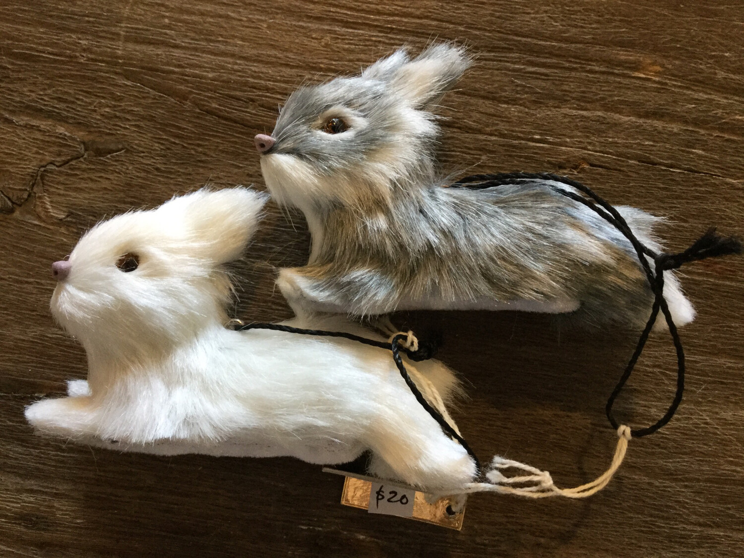 Down To The Woods Rabbits Small Grey or White With & Without Hangers
